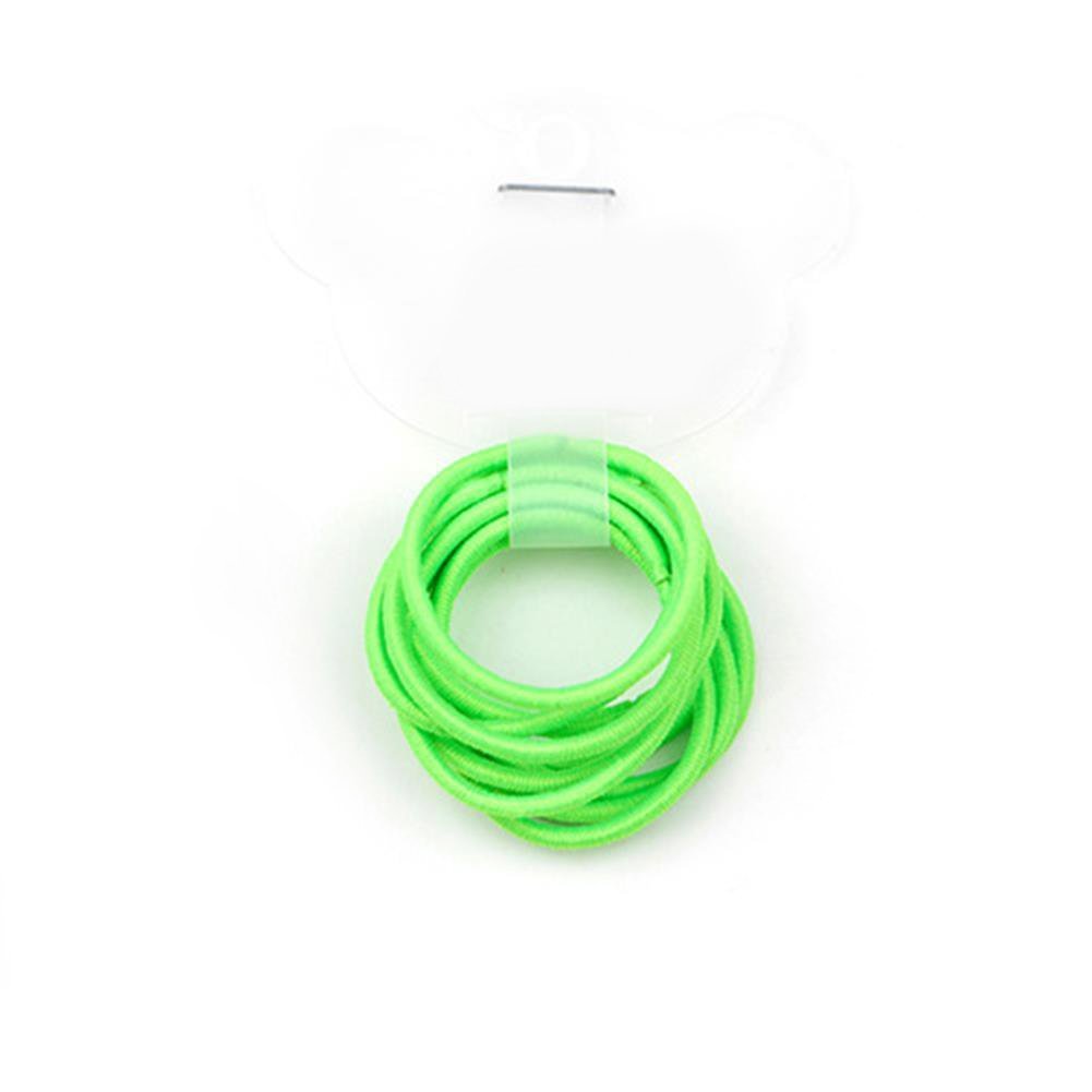 20 Pcs, Lime: La Tartelette 2.4 Cm Elastic Bands Hair Ties Children Rubber Hair Headbands - 20 Pcs (Lime)