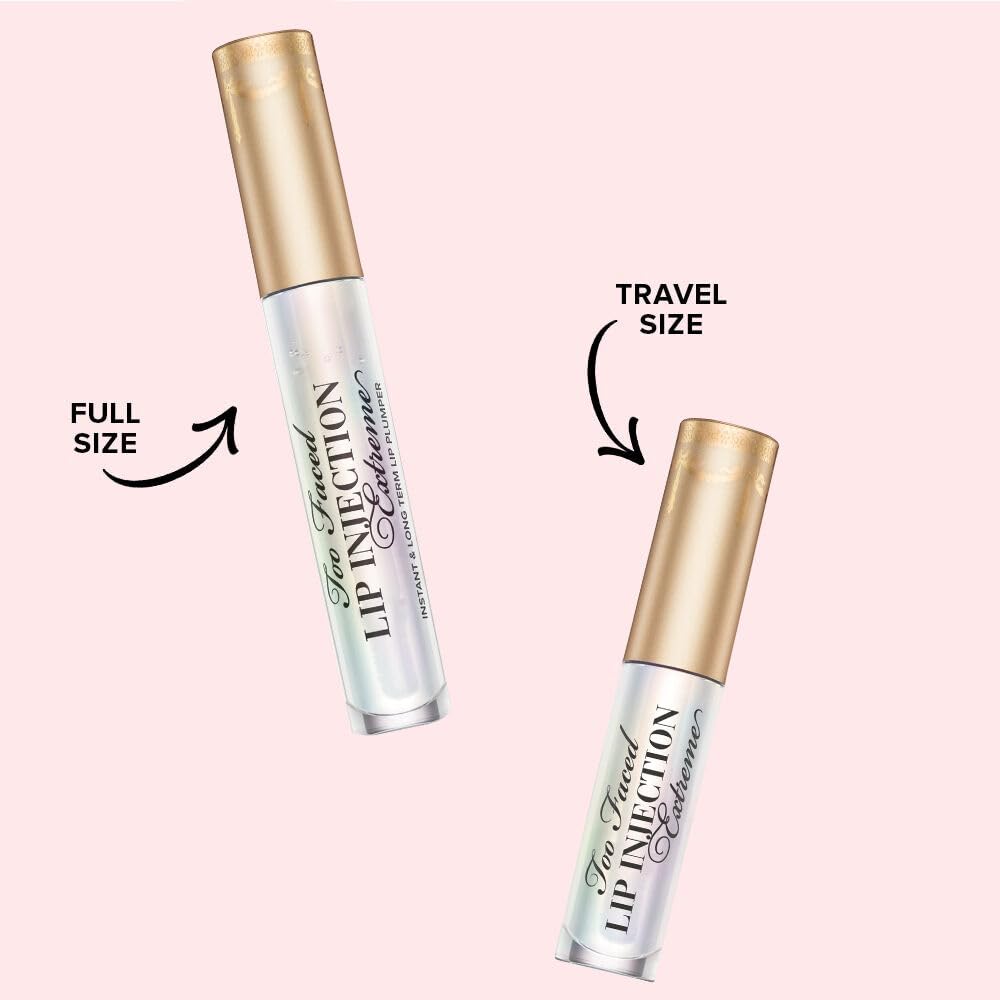 Too Faced Lip Injection Extreme Lip Plumper | Long Lasting Lip Plumping Serum, Travel Size, 0.1 fl. oz., Original