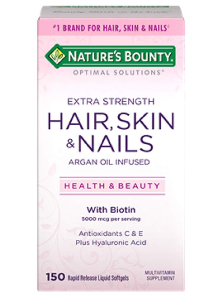 Nature's Bounty Extra Strength Hair Skin Nails, 150Count, Pack of 3