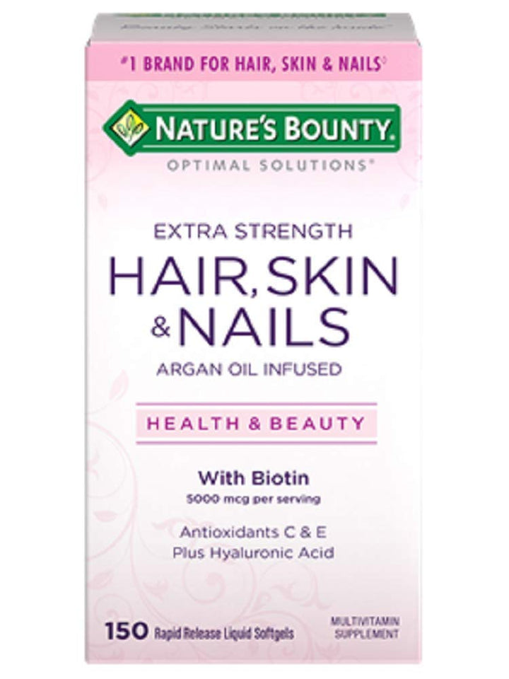 Nature's Bounty Extra Strength Hair Skin Nails, 150Count, Pack of 3