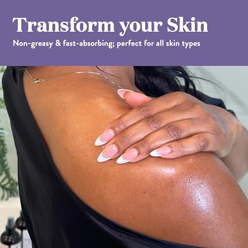 BARE BOTANICS 8 oz Moisturizing Mint Body Oil - 100% Pure & Natural for Skin & Nails - Perfect for Moisturization - Vegan, Cruelty Free & Naturally Scented Hair Oil