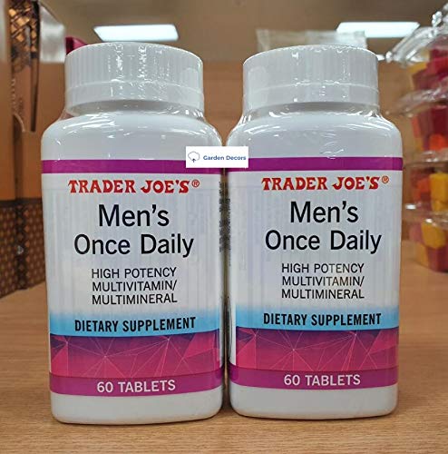 Trader Joe’s Men’s Once Daily High Potency Multivitamin/Multimineral 60 Tablets (Two Bottles)