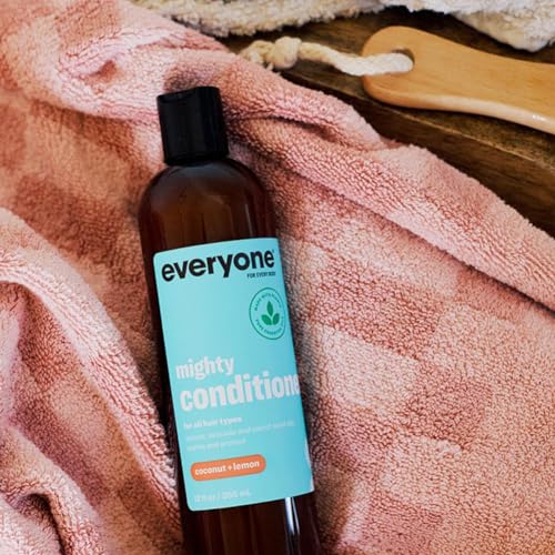 Everyone Hair Care Conditioner - Coconut & Lemon Mighty, 12 fl oz Bottle, Wash & Leave In Hydrating Conditioner, Deep Moisturizing, Sulfate Free & Paraben Free