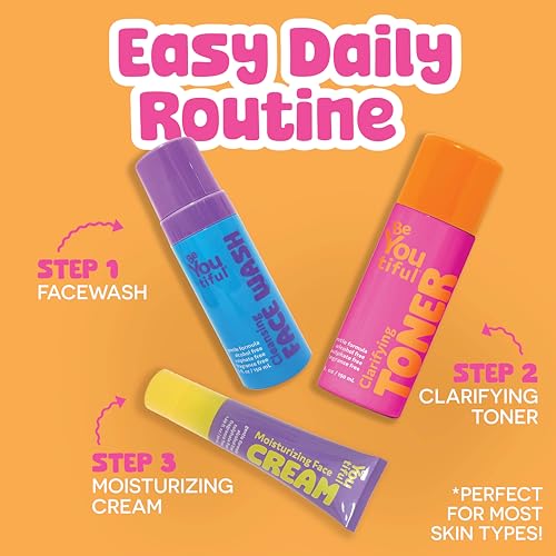 BeYouTiful Clarifying Face Toner, Preppy Skin Care for Balanced Skin, Gentle and Cleansing Facial Skincare for Teens, Tweens, and Kids, Girls and Boys Gifts, 4 fl oz, Ages 8-17