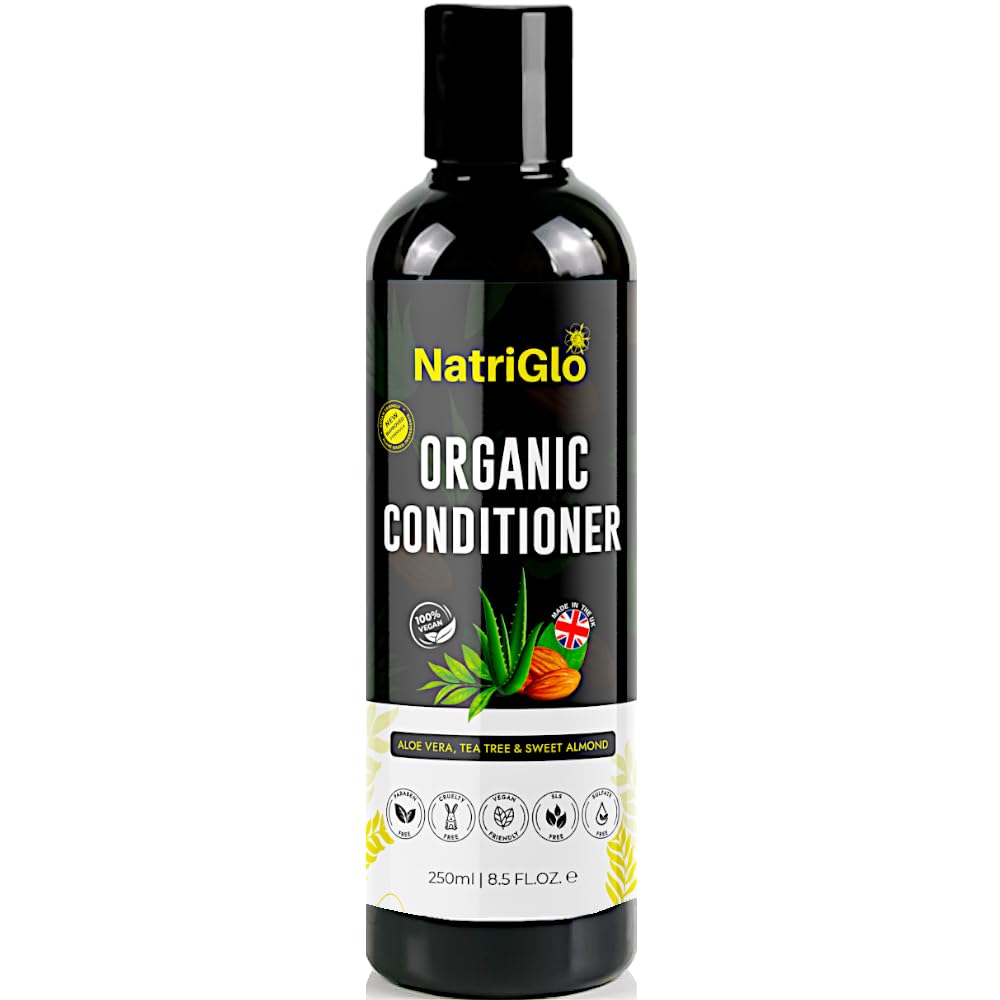 Organic Tea Tree Conditioner for Hair - Hair Conditioner for Dry Damaged Hair, Flaky, Itchy Scalp - Natural Hair Conditioner for Women & Men - Paraben, SLS, and Sulphate Free Conditioner