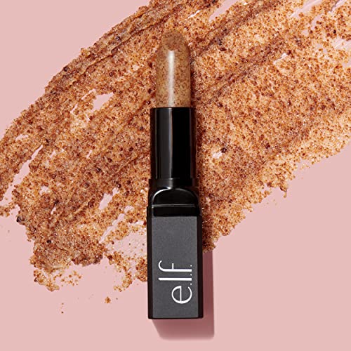 e.l.f. Lip Exfoliator, Smoothing, Conditioning, Easy To Apply, Removes Dry, Chapped Skin, Brown Sugar, Infused with Vitamin E, Shea Butter, Avocado, Grape and Jojoba Oils, 0.32 Oz
