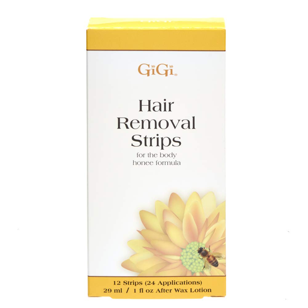 Gigi Hair Removal Strips for The Body, 24 Applications & 29 ml, 1 Fl. Oz. After wax lotion