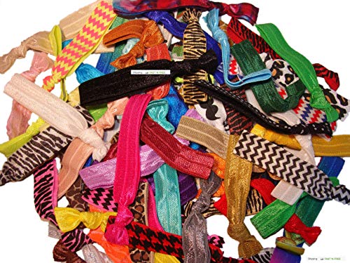 No Crease Hair Ties - 50 Pack (Prints and Solids) By Kenz Laurenz