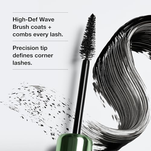 Clinique High Impact High-Fi Full Volume Water-Resistant Mascara | Volumizing, Non-Clumping, Smudge-Proof + Safe For Sensitive Eyes, Mini Travel Size, Black, 0.17 Fl Oz
