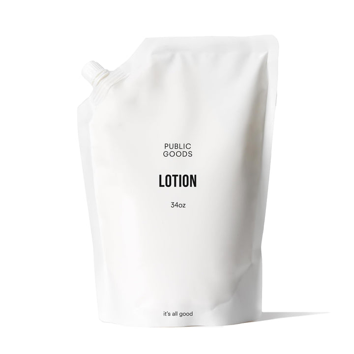 Public Goods Body & Hand Lotion for Women & Men | Natural Moisturizing Daily Lotion for Dry & Itchy Skin | Paraben & Sulfate Free | Made with Organic Essential Oils | Made in Canada | 34 Fl Oz Refill