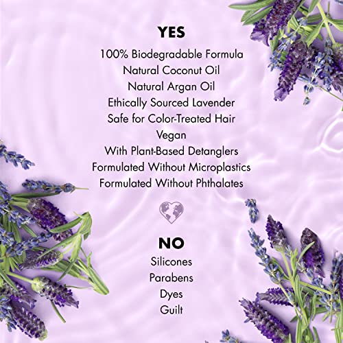 Love Beauty and Planet Smooth & Serene 100% Biodegradable Conditioner Moisture Conditioner For Frizz Control Argan Oil & Lavender Vegan Conditioner 0% Silicones, Parabens, And Dyes 13.5 oz