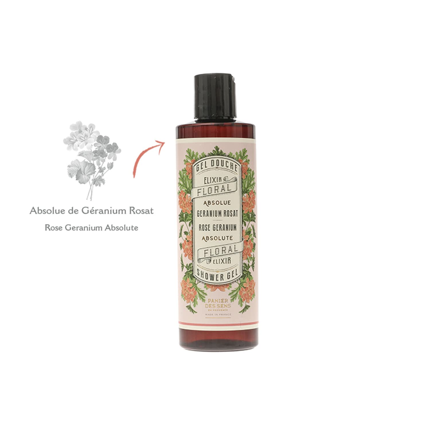 Panier Des Sens Shower Gel Rose Geranium - 8.4 fl.oz.