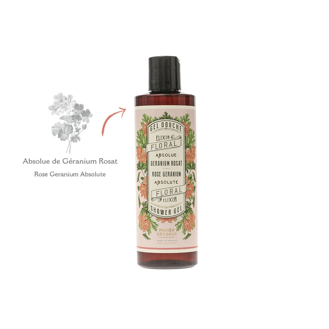 Panier Des Sens Shower Gel Rose Geranium - 8.4 fl.oz.