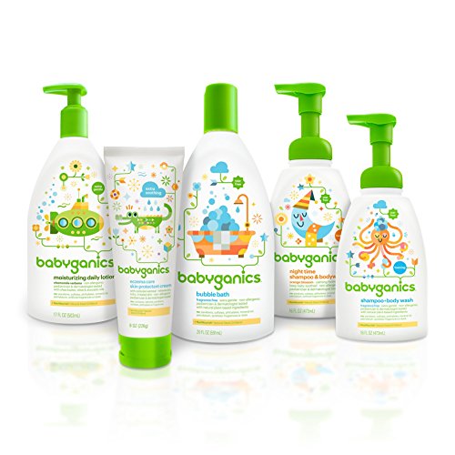 Babyganics Moisturizing Daily Lotion, Fragrance Free, 17oz Pump Bottle (Pack of 2)