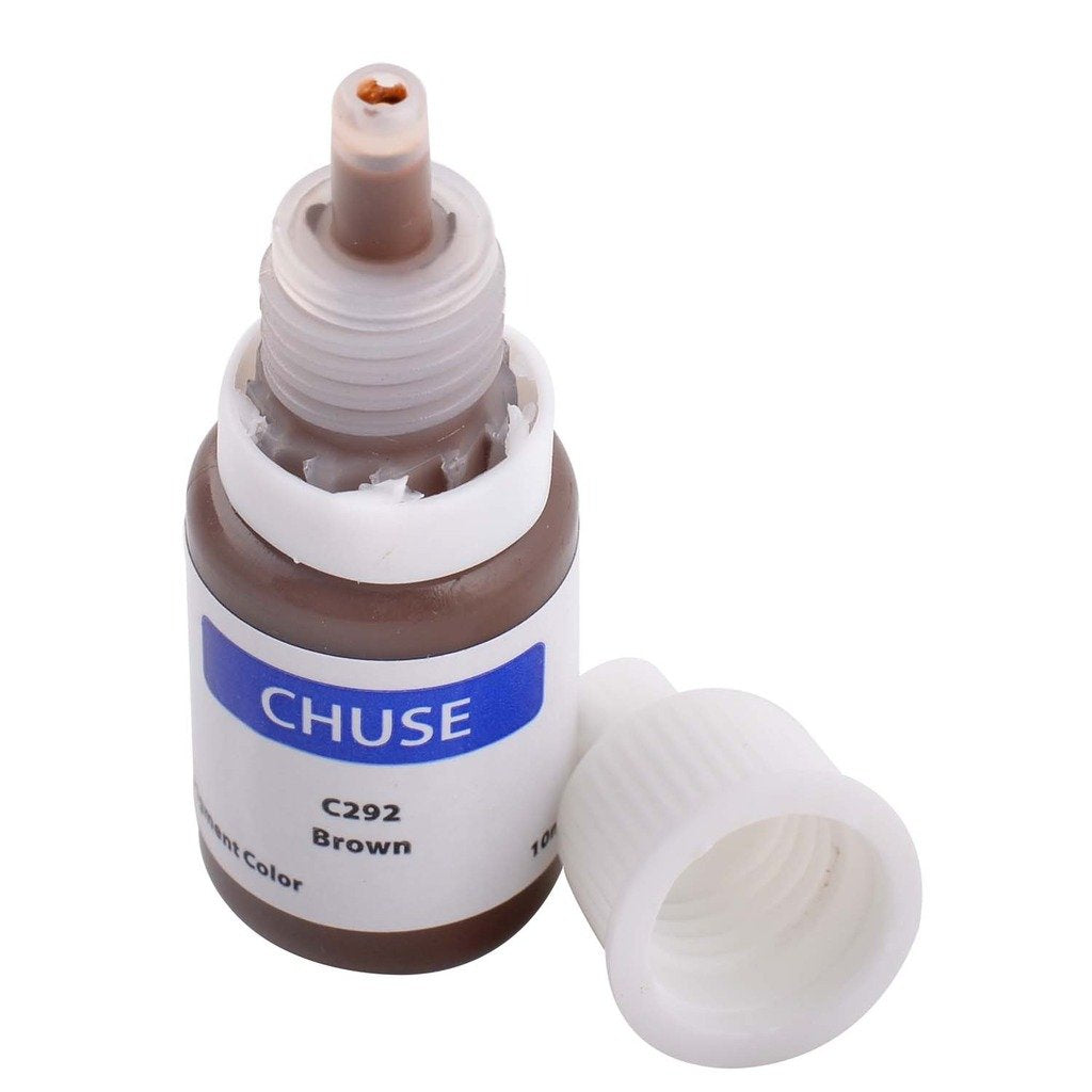 CHUSE C292, 10ml, Brown, Passed SGS,DermaTest Micro Pigment Cosmetic Color Permanent Makeup Tattoo Ink