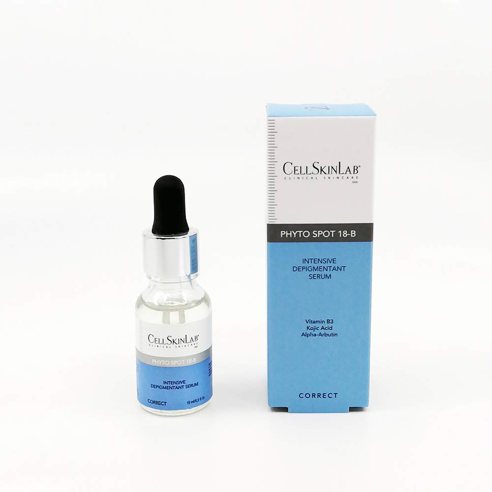 CellSkinLab Phyto Spot 18-B CSL - Intense Despigmentant Serum - Hyperpigmentation Brightening Serum with High Concentration of Niacinamide, AntiSpot Complex and Hyaluronic Acid