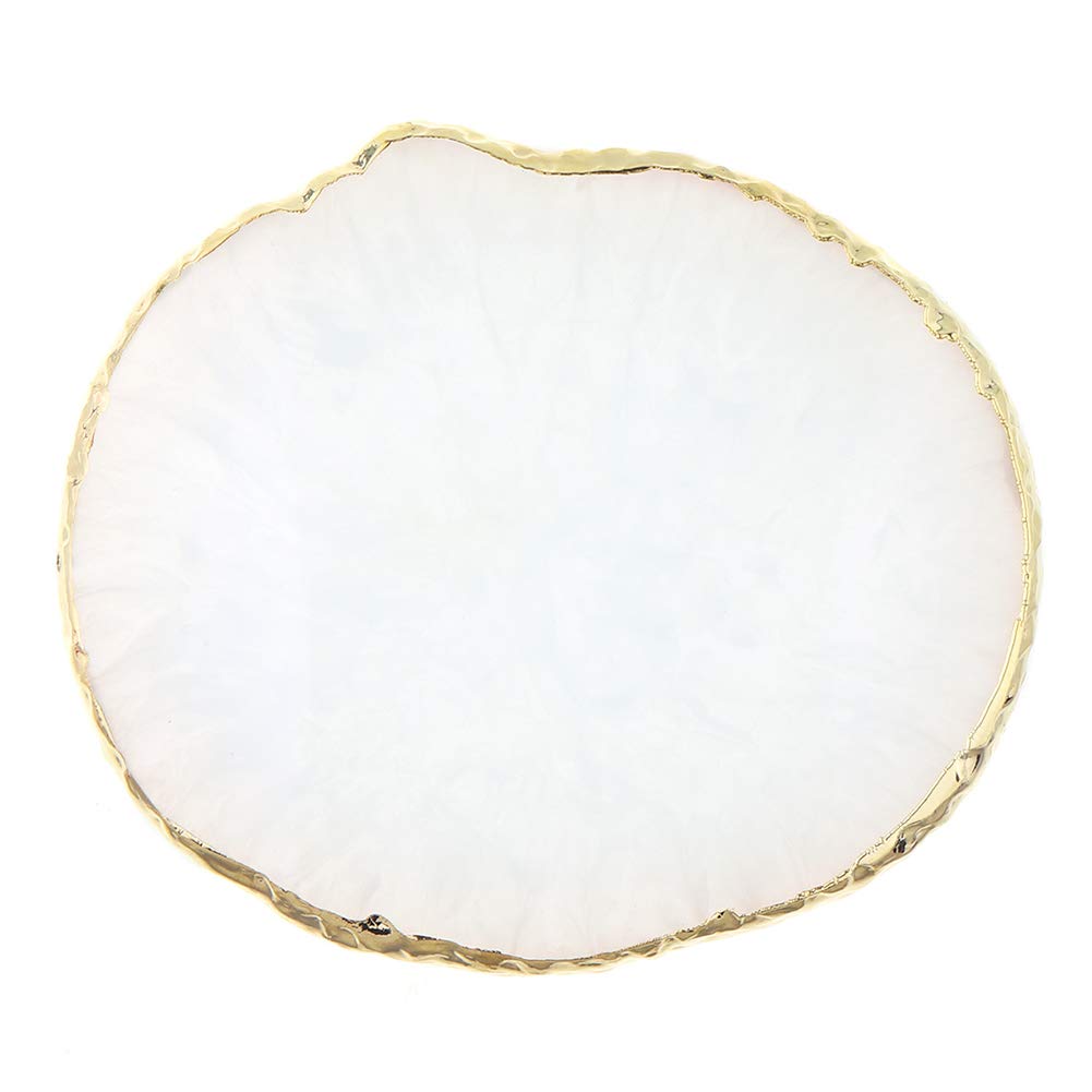 AKOAK 1 Pack Natural Resin Agate Phnom Penh Nail Glue Palette Crystal Edge Shooting Props Toning Works Display Board Tool (Light gray)