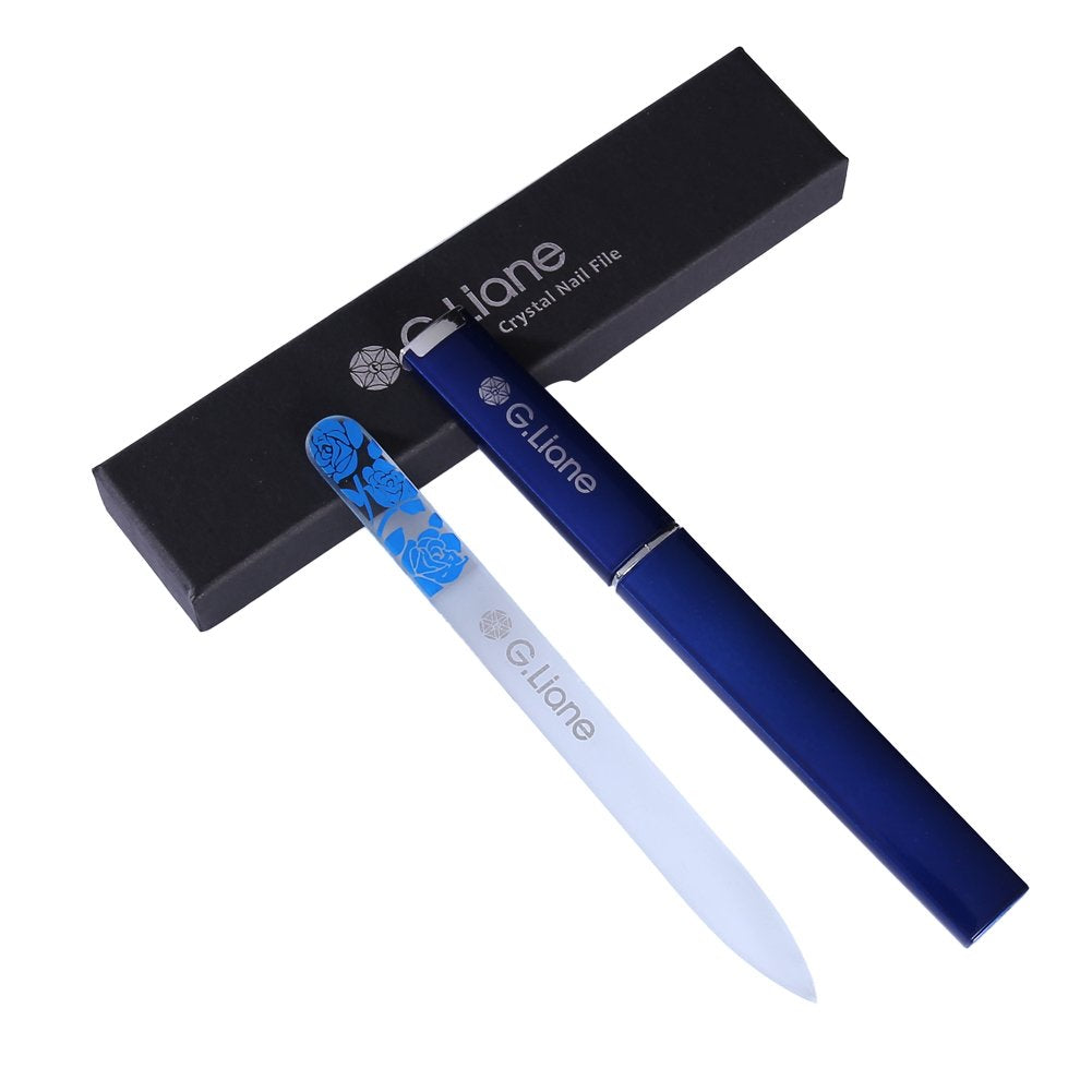 G.Liane Best crystal Nail fileset - G. Liane professional nailfile manicure pedicure kit for Natural Nails Acrylicnails Gelsnails Manicure tools for home and salon (Rose Blue)