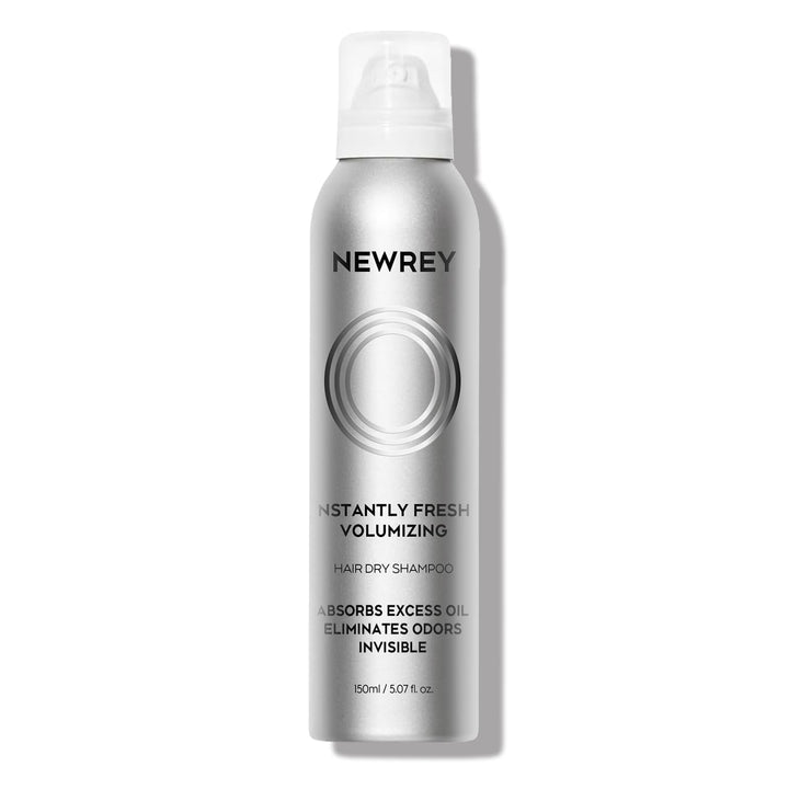 NEWREY Dry Shampoo Spray for Women & Men - Freshens hair, Residue-Free, Volumizing Formula with Rice Starch - Absorbs Oil, Eliminates Odors - 5.07 oz