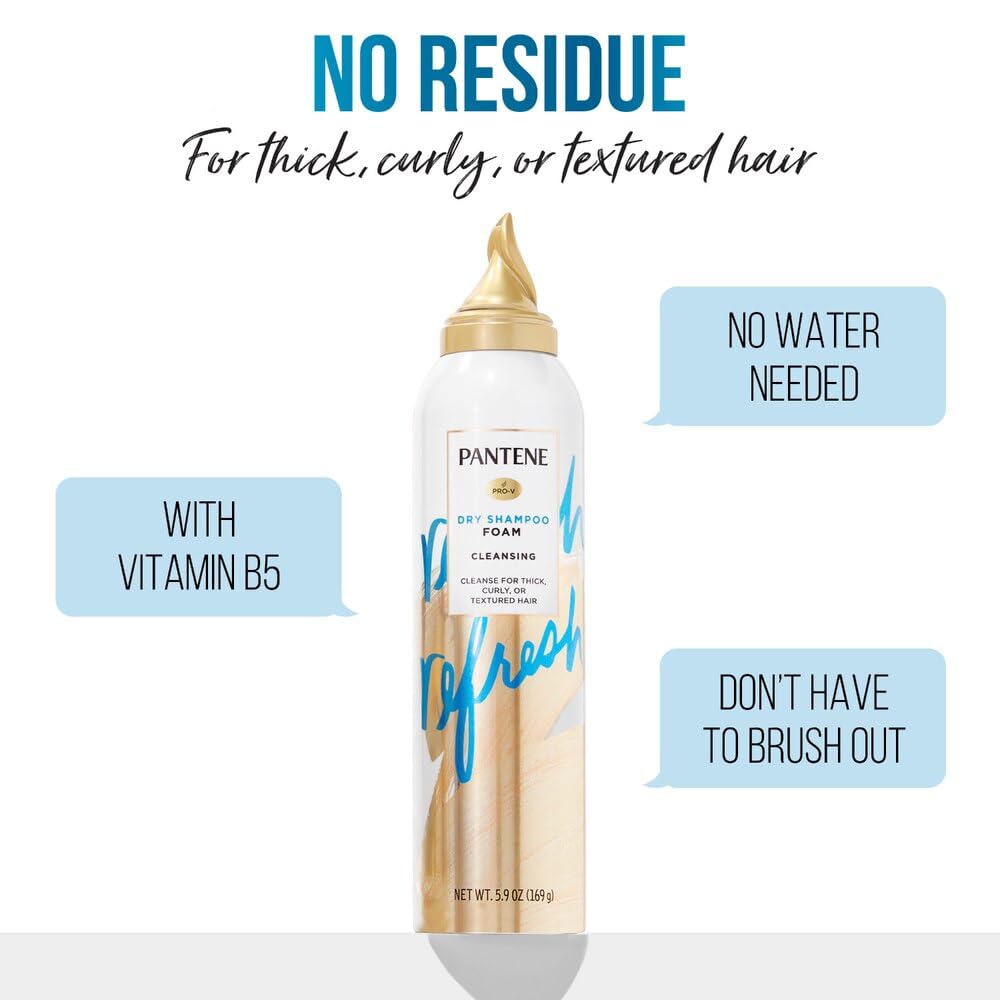 Pantene Pro-V Refresh Cleansing Dry Shampoo Foam, 5.9oz