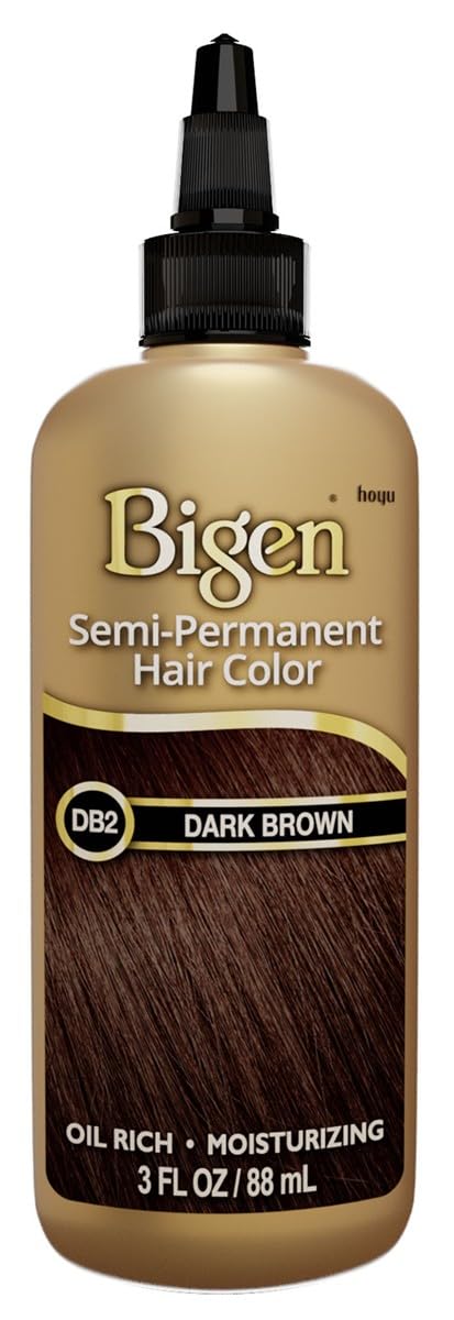 Bigen Semi-Permanent Haircolor #Db2 Darkest Brown 3oz (2 Pack)