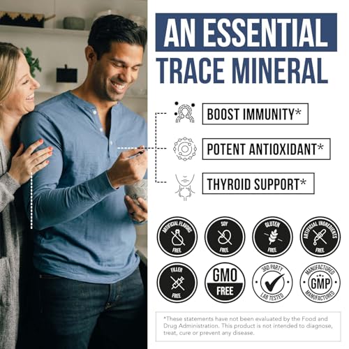 Selenium - 200 mcg, Selenomethionine Form, 300 Servings - Vegan, Glass Bottle, Yeast Free - Sublingual Liquid Concentrate - Antioxidant, Supports Immunity, Thyroid Health (2 oz.)