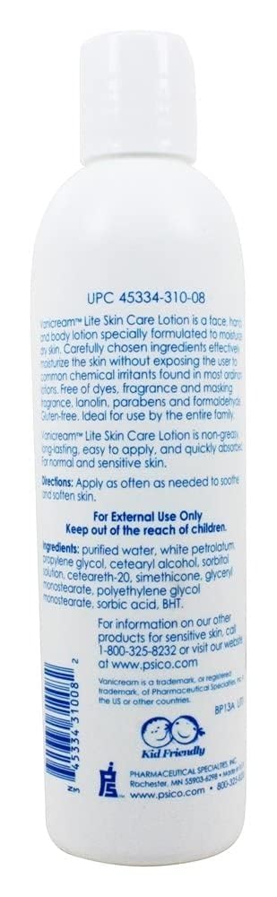 Vanicream Lite Lotion, Fragrance Free, 8 Fl Oz