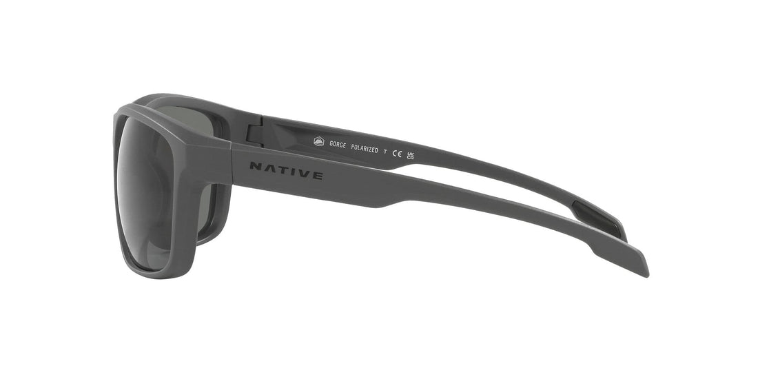Native XD9040 Gorge Sunglasses, Matte Grey/Grey Polarized, 59 mm