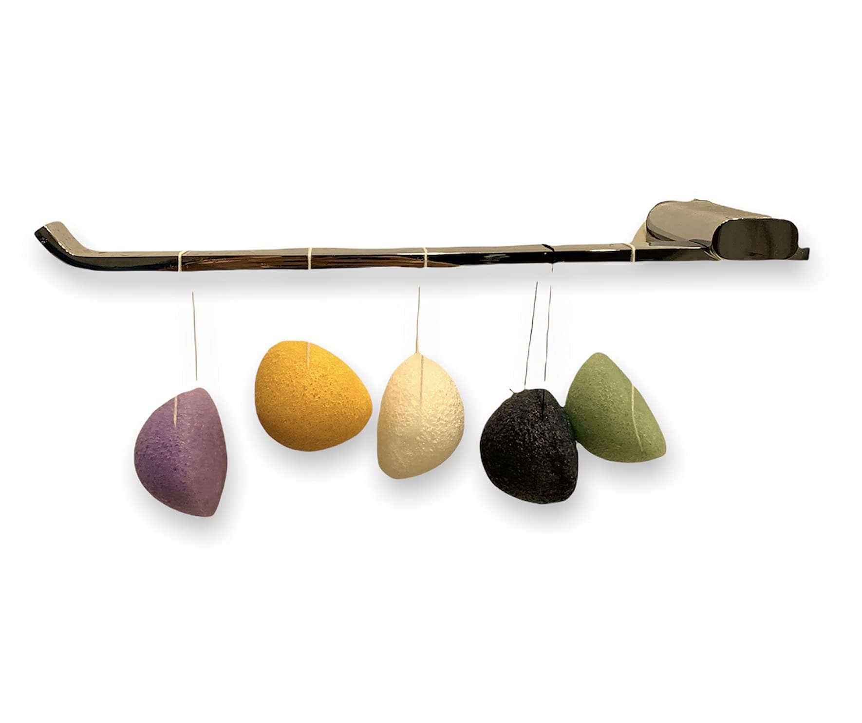 NORI KONJAC Sponge / 5 Pack Mini Sponge/Bamboo Charcoal, Pure, Green Tea, Turmeric, Lavender/for All Types of Skin, Cleanses and exfolietes The Skin/Skincare rutine