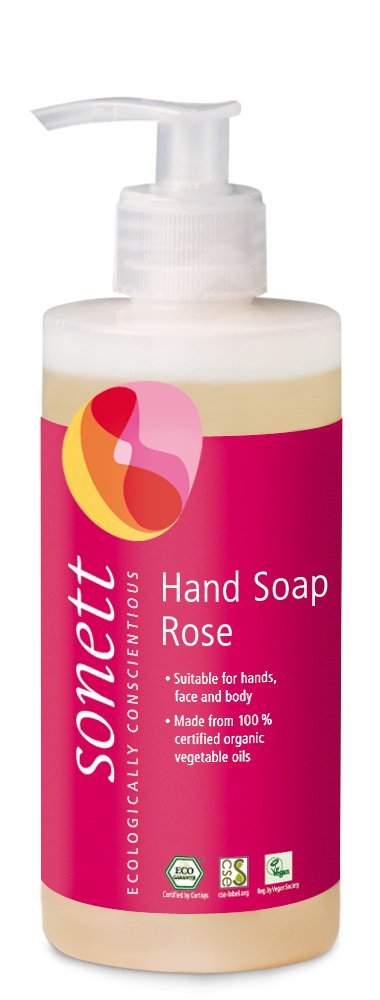 Sonett Organic Hand Soap with Pump, 300 mL (Rose)