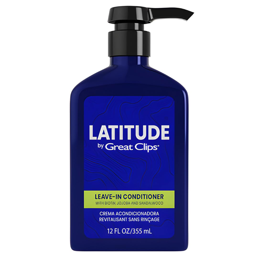 GREAT CLIPS LATITUDE Leave-In Conditioner | Hydrating Leave In Conditioner for Men | Promotes Hair Strength + Renewal | 12oz