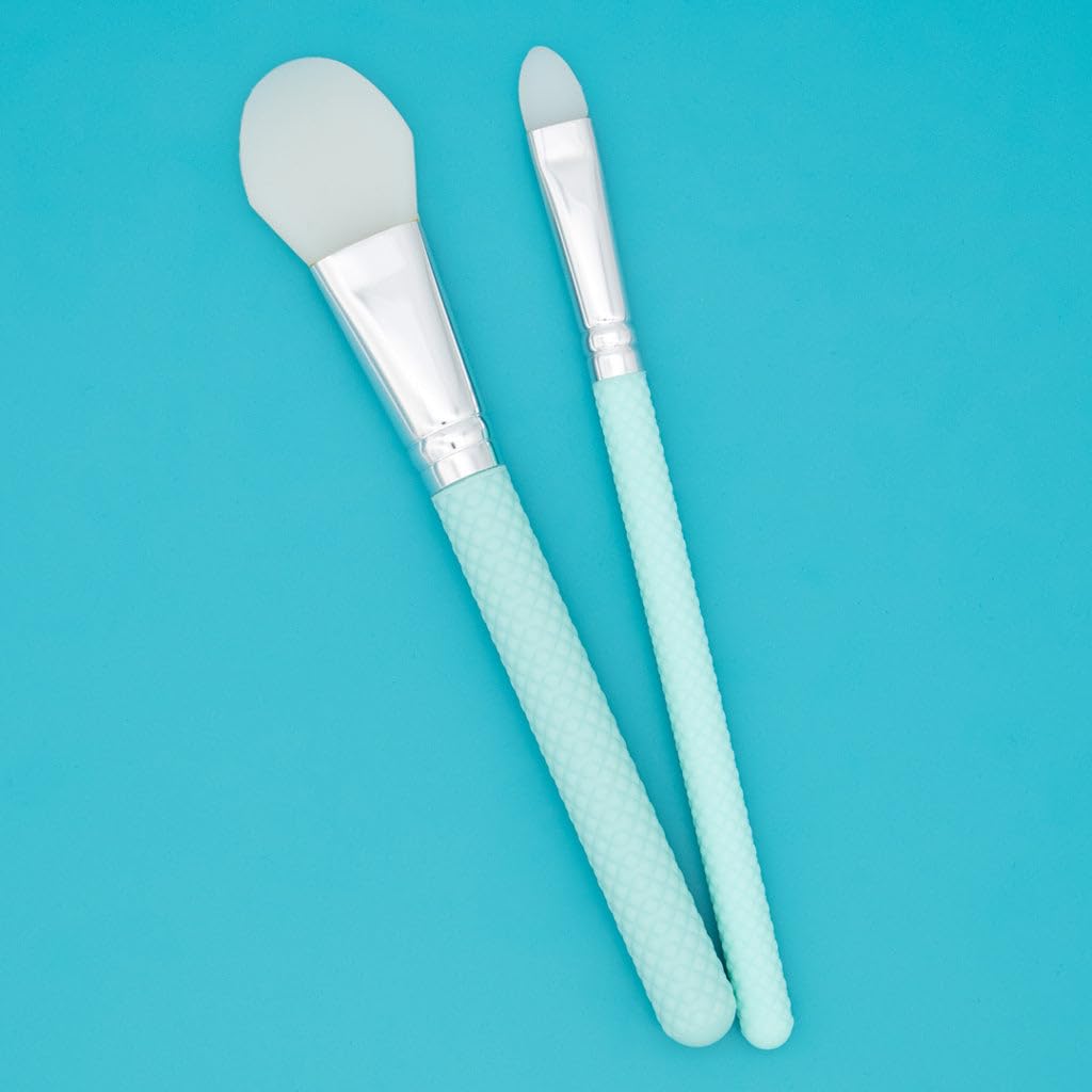 Royal & Langnickel Full Size MODA Spa Face Mask Applicator Brush Set, Includes, Large Round Spatula, and Small Pointed Spatula, Mint