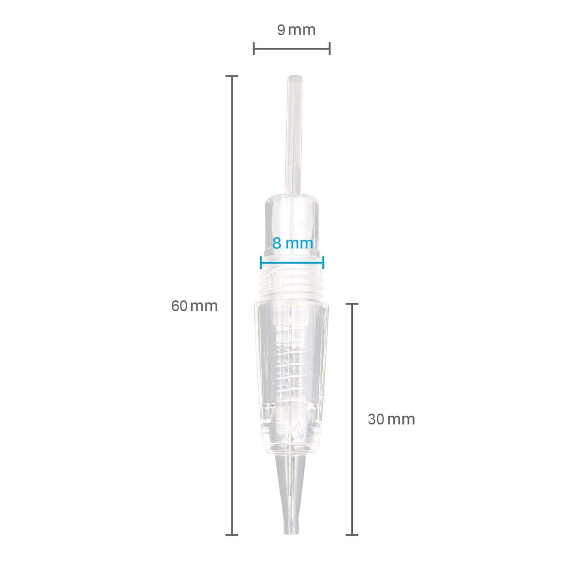 Pinkiou Row 5F Tattoo Needles and Caps for Permanent Makeup Set Eyebrow Tattoo Tips Microblading Pen (Pack of 10)