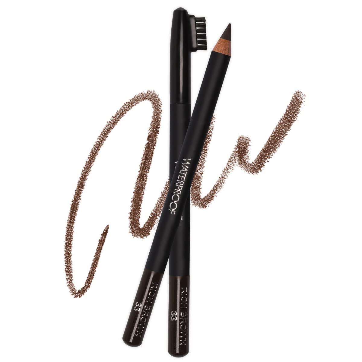 Sorme Cosmetics Waterproof Eyebrow Pencil, Rich Brown, 0.04 Ounce
