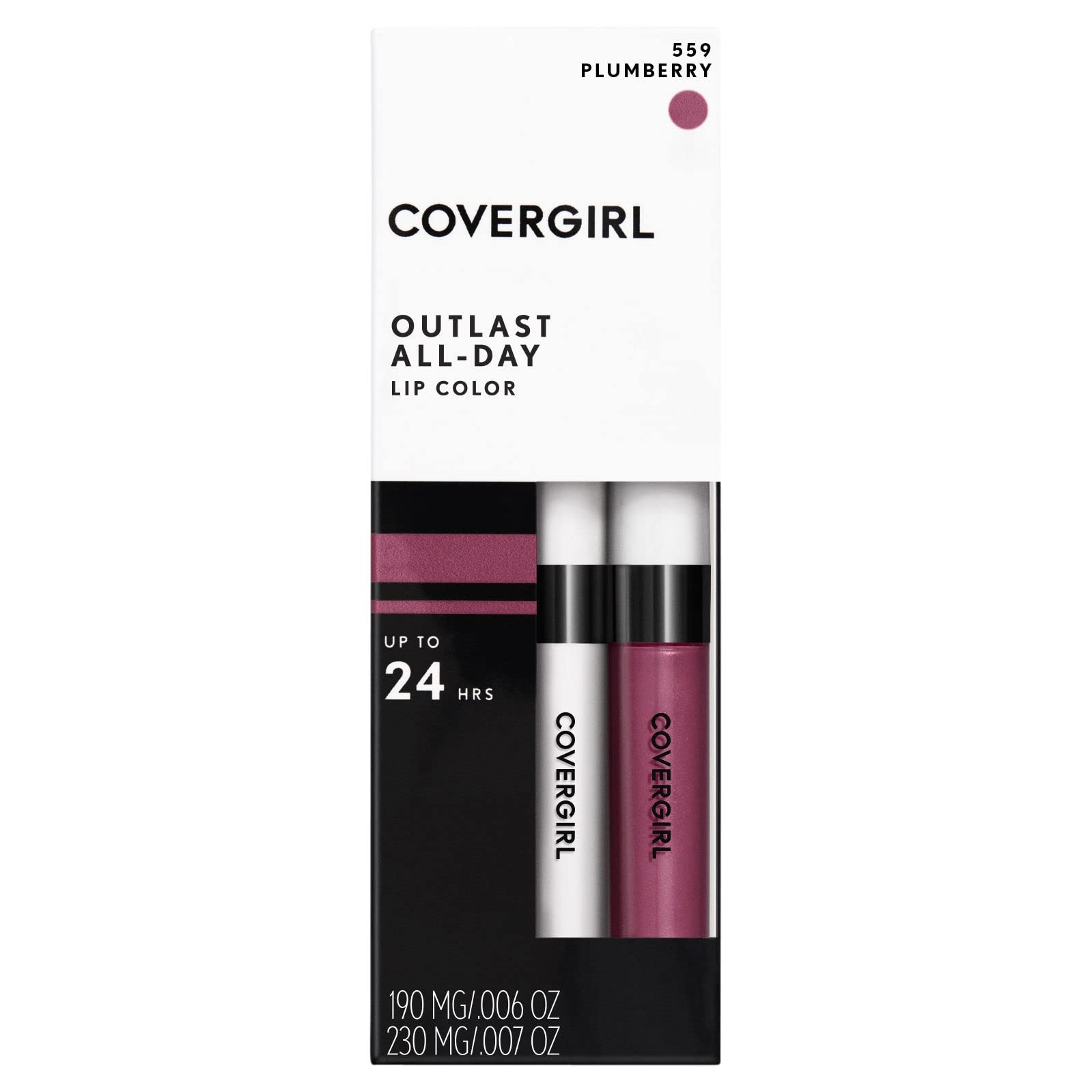 COVERGIRL Outlast All-Day Moisturizing Lip Color, Plum Berry, 0.13 oz (Packaging May Vary)