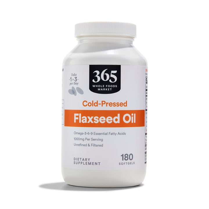 365 by Whole Foods Market, Flax Seed Oil 1000Mg, 180 Softgels