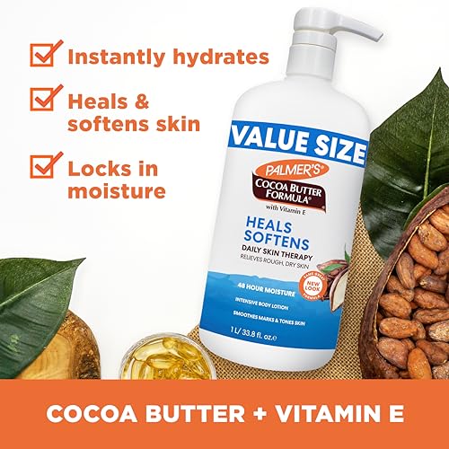 Palmer's Cocoa Butter Formula Daily Skin Therapy Lotion, Pump Bottle, 33.8 Ounces
