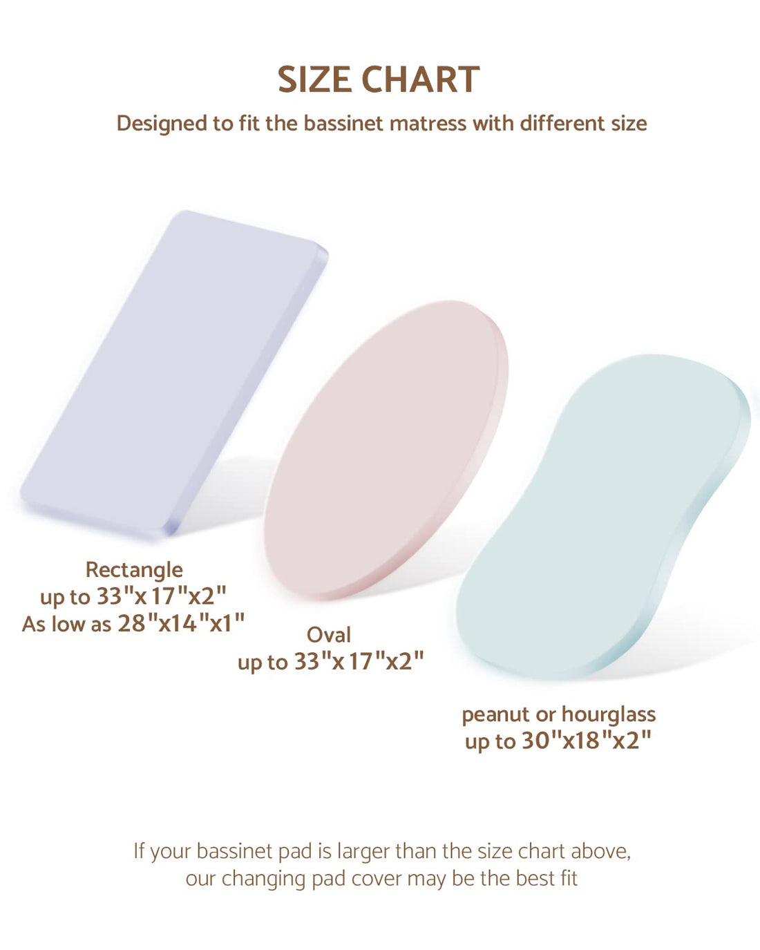 Blissful Diary Muslin Bassinet Sheets for Baby Girls Boys, Boho Soft Cotton Fitted for Oval Hourglass Rectangle Mattress, 2 Pack(Sunshine&Brown)