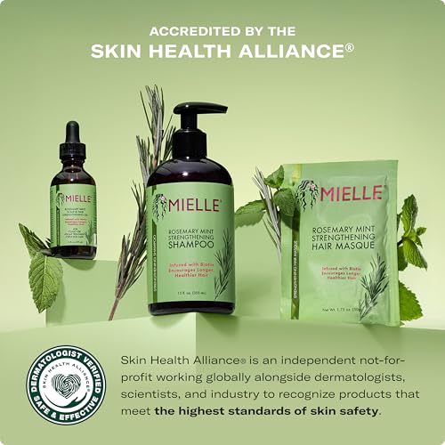 Mielle Organics Rosemary Mint Strengthening Leave-In Conditioner, Supports Hair Strength, Smooth Conditioner for Dry and Crinkled Hair, Weightless Hair Treatment