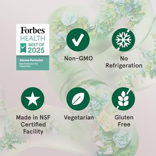 Jarrow Formulas Probiotics 10 Billion CFU - Probiotic Supplement Capsules for Gut Health for Women and Men, 120 Veggie Capsules, Up to 60 Days