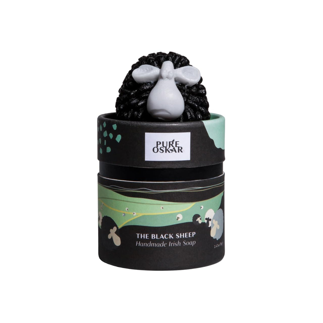 Pure Oskar Handmade Black Sheep Irish Soap Natural Moisturizing Ingredients Cute Quirky Fun Irish Box Gift Made in Ireland