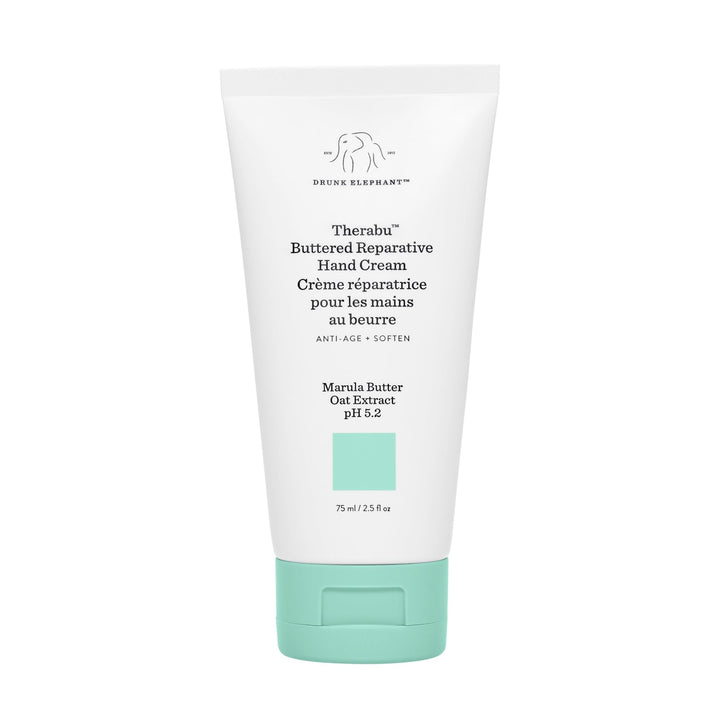 Drunk Elephant Therabu Buttered Reparative Hand Cream - 75 ml/2.5 fl oz - Hand Lotion - Clean Clinical Skincare - Cruelty-Free - Dermatologist-Tested - Free of Essential Oils, Silicones, and Fragrance