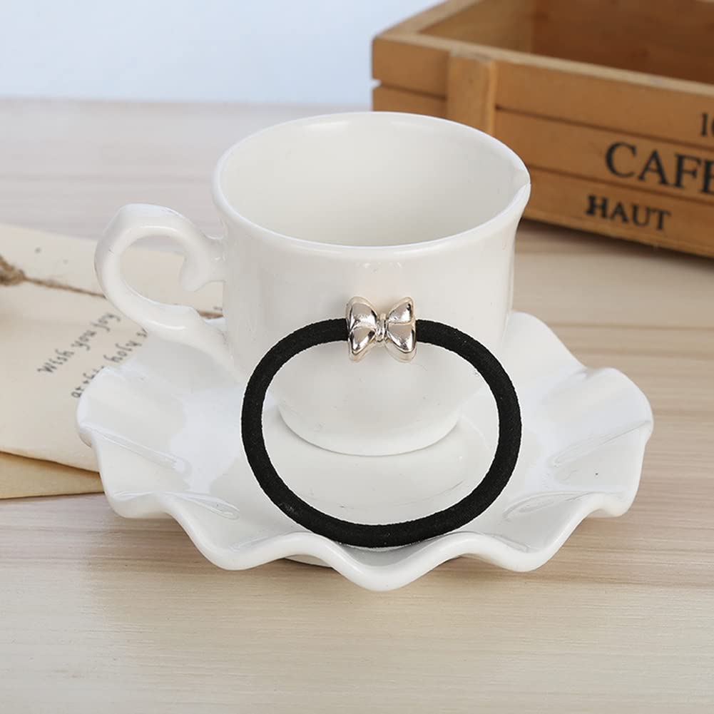 Casualfashion 20Pcs New Korean Fashion Women Hair Accessories Cute Black Elastic Hair Bands Girls Hairband Hair Rope Rubber Band