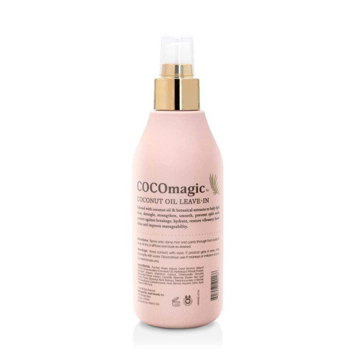 Cocomagic 10-in-1 Leave-in Hair Treatment with Coconut Oil | Hydrate, Detangle, Prevent Frizz | Smooths, Creates Silkiness | Gentle for All Hair Types | Paraben Free, Cruelty Free, Made in USA (8 oz)