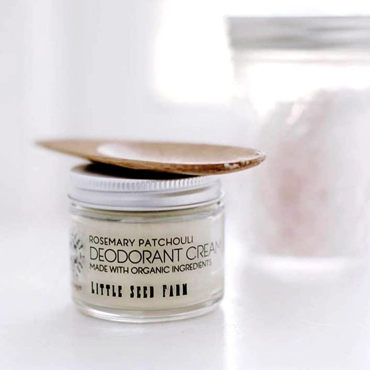 Little Seed Farm All Natural Deodorant Cream, Aluminum Free Deodorant for Women or Men, 2.4 Ounce - Rosemary Patchouli