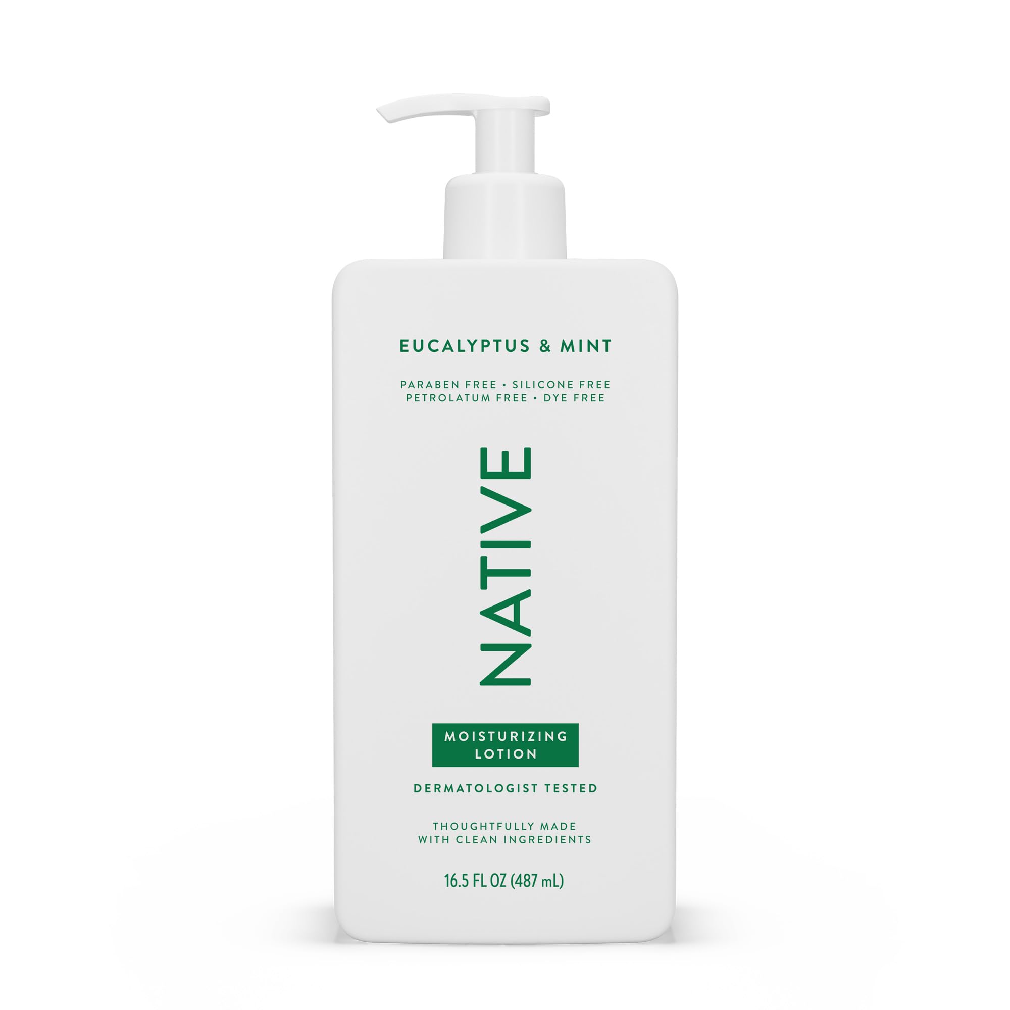 Native Body Lotion Contains Naturally Derived Plant-Based Moisturizers for Women and Men | Restores Dry Skin, Eucalyptus & Mint, 16.5 fl oz
