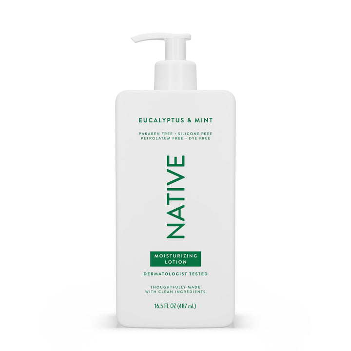 Native Body Lotion Contains Naturally Derived Plant-Based Moisturizers for Women and Men | Restores Dry Skin, Eucalyptus & Mint, 16.5 fl oz