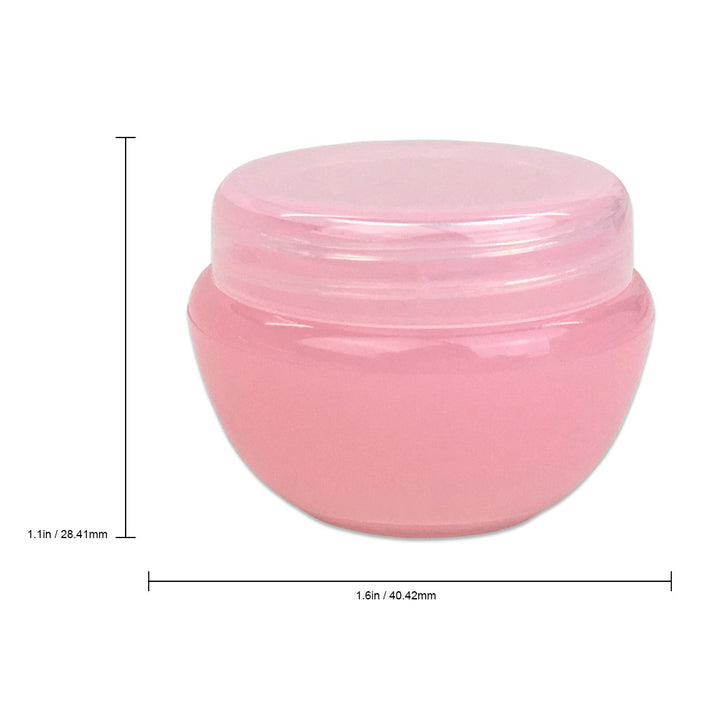 24 Pieces, Pink: Beauticom 10G/10ML Frosted Container Jars with Inner Liner for Scrubs, Oils, Salves, Creams, Lotions, Makeup Cosmetics, Nail Accessories, Beauty Aids - BPA Free (24 Pieces, Pink)