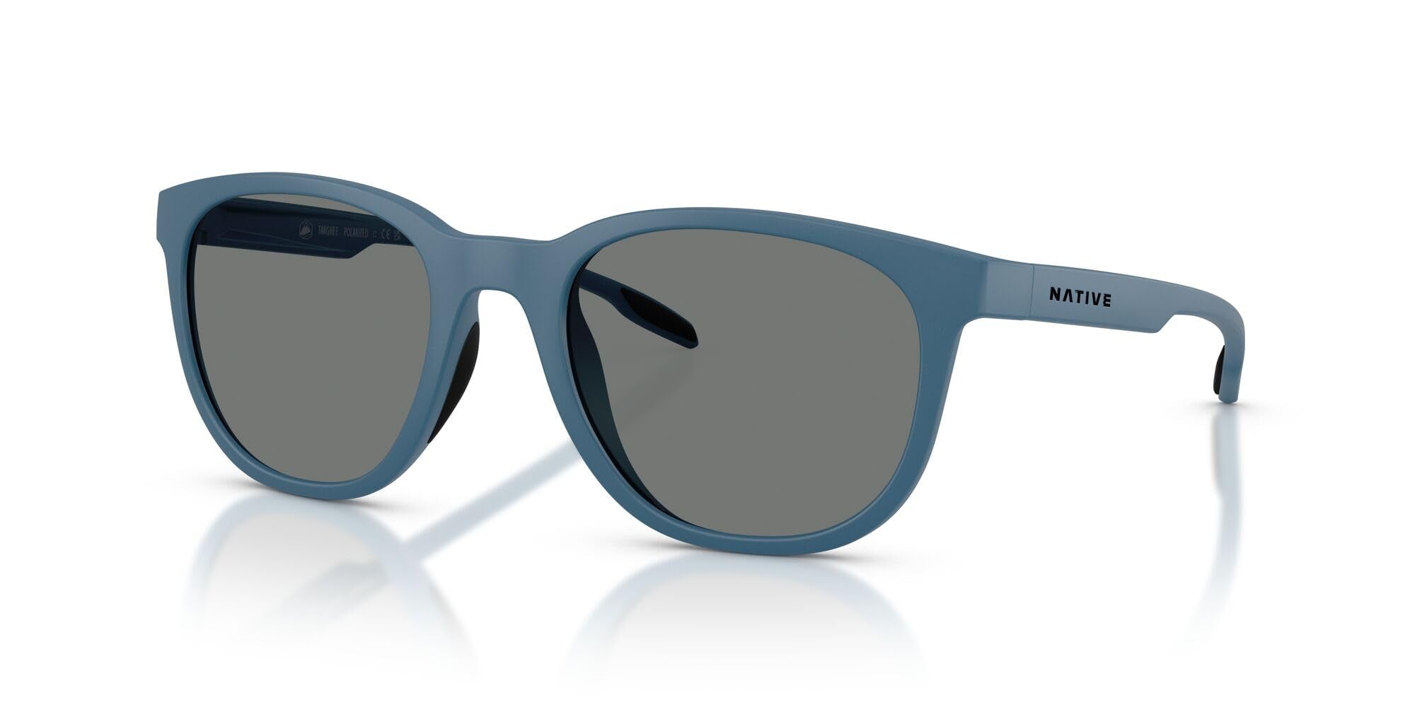 Native Eyewear Men's Targhee Round Sunglasses, Overland Blue/Grey Polarized, 54 mm