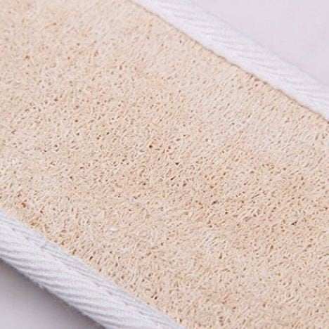 GBM Asheva Natural Loofah Strap, Exfoliating Back Scrubber, Deep Clean & Revitalize Your Skin